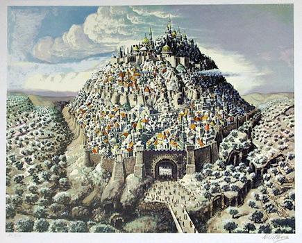 City of David Lithograph | Nahum Gilboa,{{product.type}}