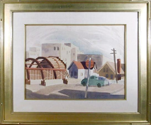 City Parking Lot Watercolor | Ralf Goings,{{product.type}}