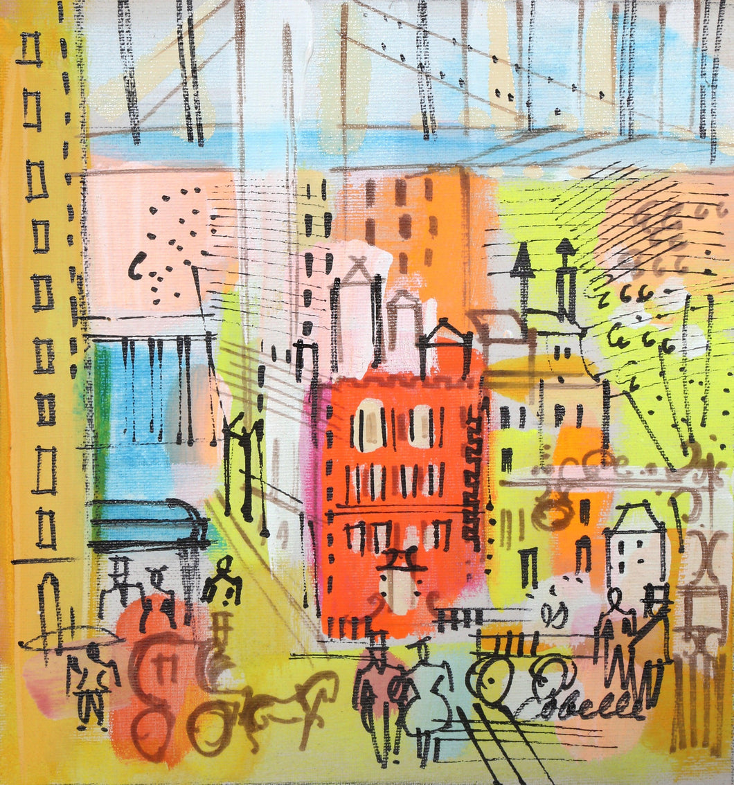 City Street Below Bridge 3 Acrylic | Charles Cobelle,{{product.type}}