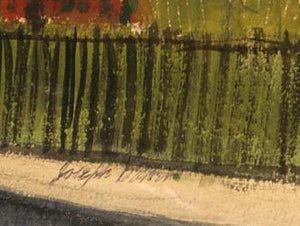 City Street Scene Watercolor | Joseph Barber,{{product.type}}