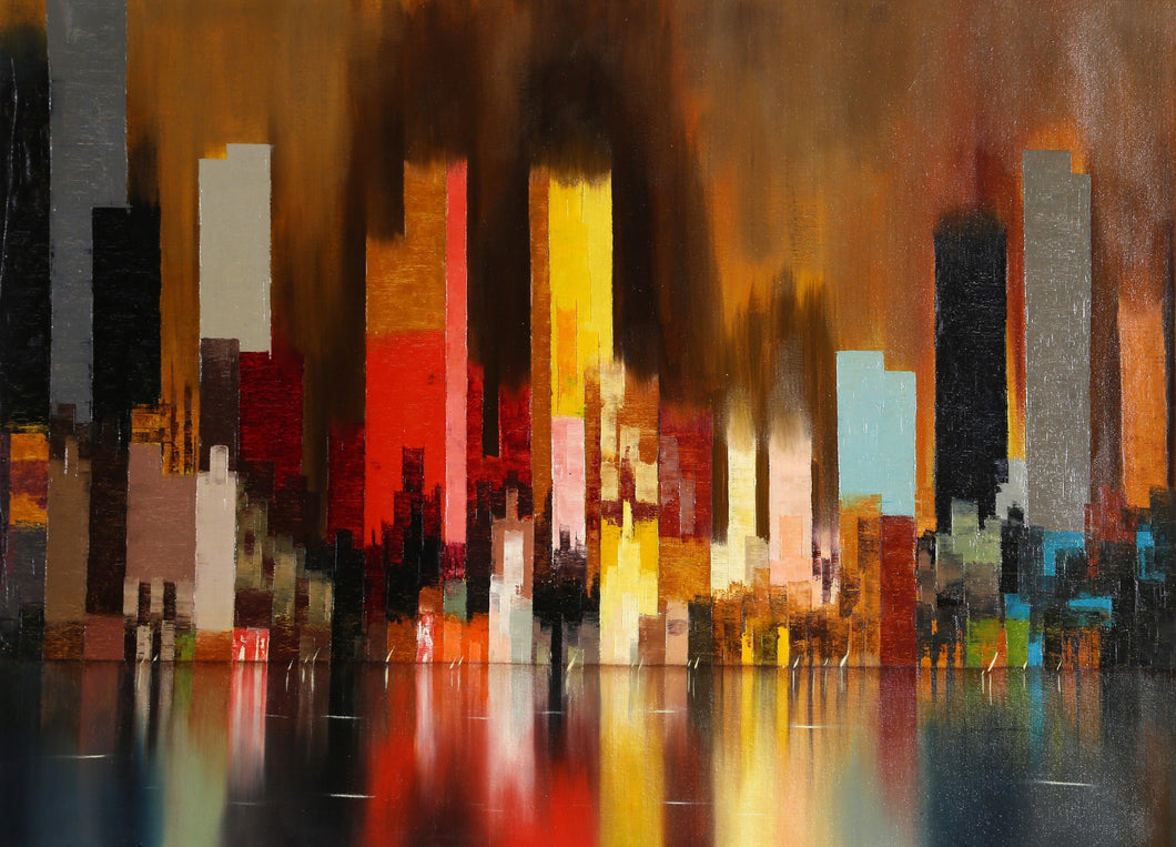 Cityscape 9 Oil | James Sherman,{{product.type}}