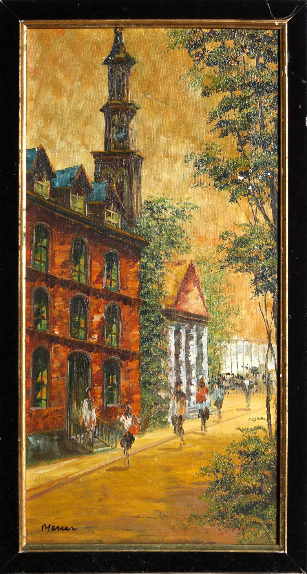Cityscape with Church Oil | Unknown Artist,{{product.type}}