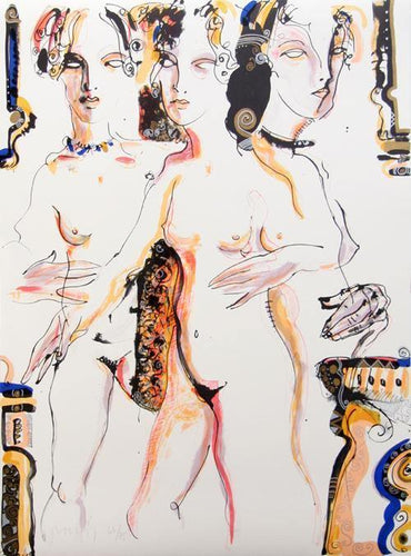 Clandestina from the Los Conjuros Suite Lithograph | Juan Sebastian Barberá Durón,{{product.type}}