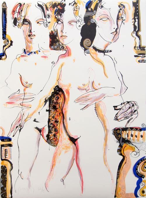 Clandestina from the Los Conjuros Suite Lithograph | Juan Sebastian Barberá Durón,{{product.type}}