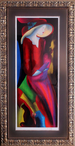 Clothilde et son Chapeau Serigraph | Linda Le Kinff,{{product.type}}