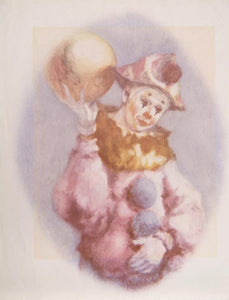 Clown and Ball Lithograph | Philippe Alfieri,{{product.type}}