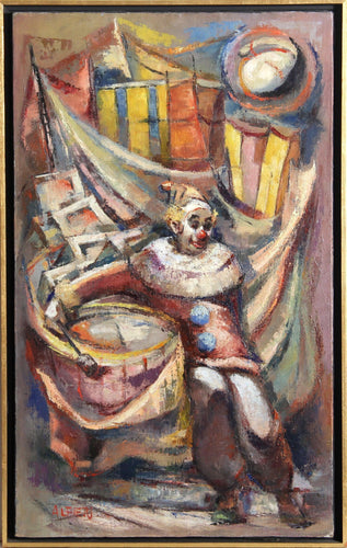 Clown and Drum I Oil | Philippe Alfieri,{{product.type}}