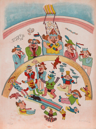 Clown Party Lithograph | Daniel Stotzky,{{product.type}}