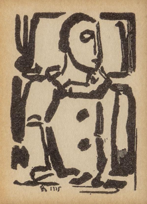 Clown Woodcut | Georges Rouault,{{product.type}}