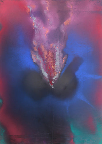Cobalt and Pink Abstract Pastel | S. Szipanek,{{product.type}}