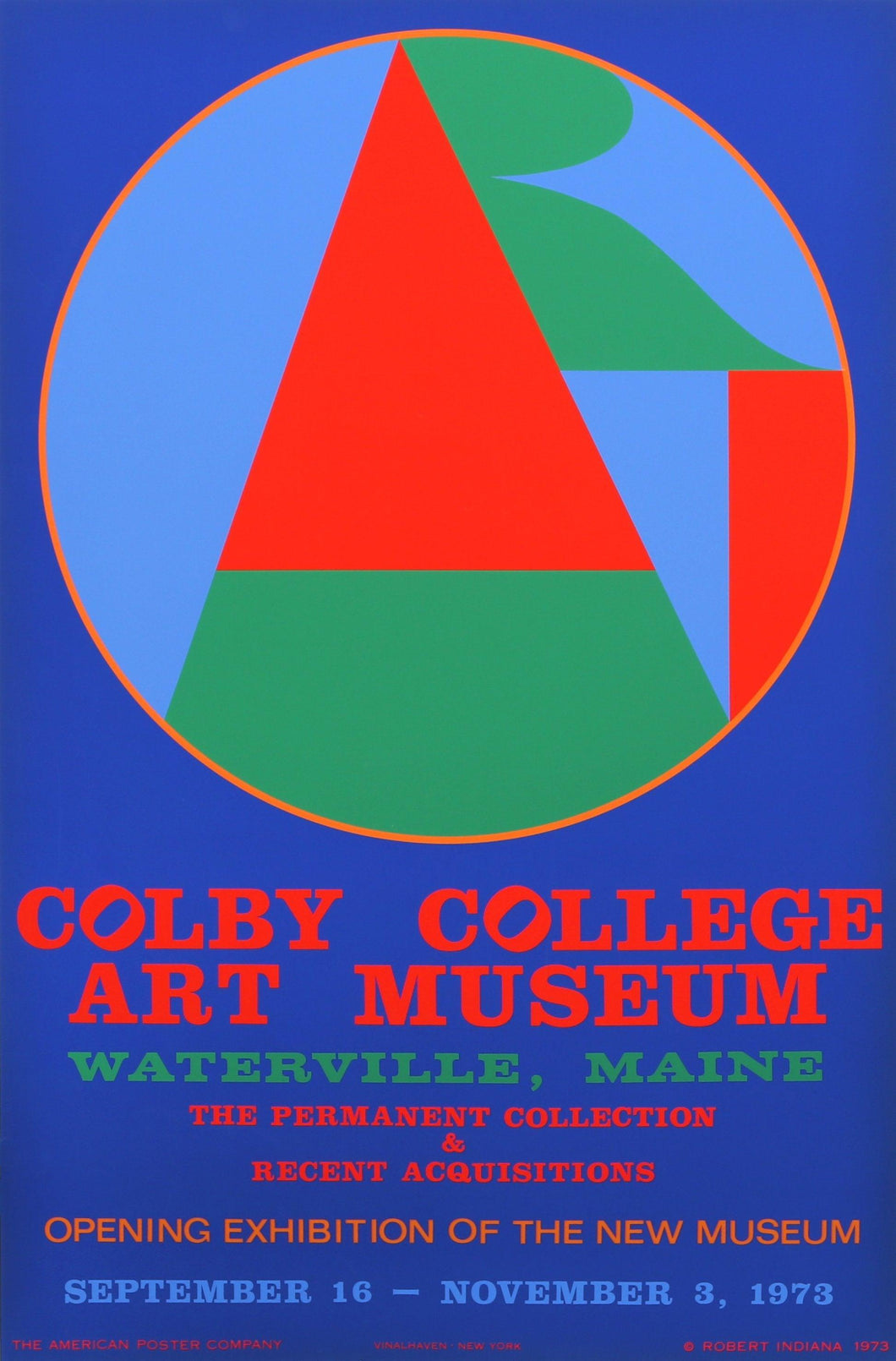 Colby College Arts Museum Poster | Robert Indiana,{{product.type}}