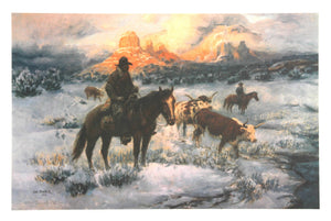 Cold Day on The Trail Lithograph | Joe Beeler,{{product.type}}