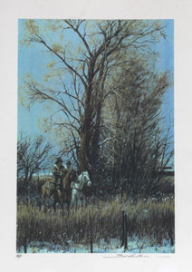 Cold Little Cowboy Lithograph | Dan Bodelson,{{product.type}}