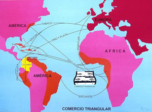 Colombian Comercio Triangular Lithograph | Ana Mercedes Hoyos,{{product.type}}