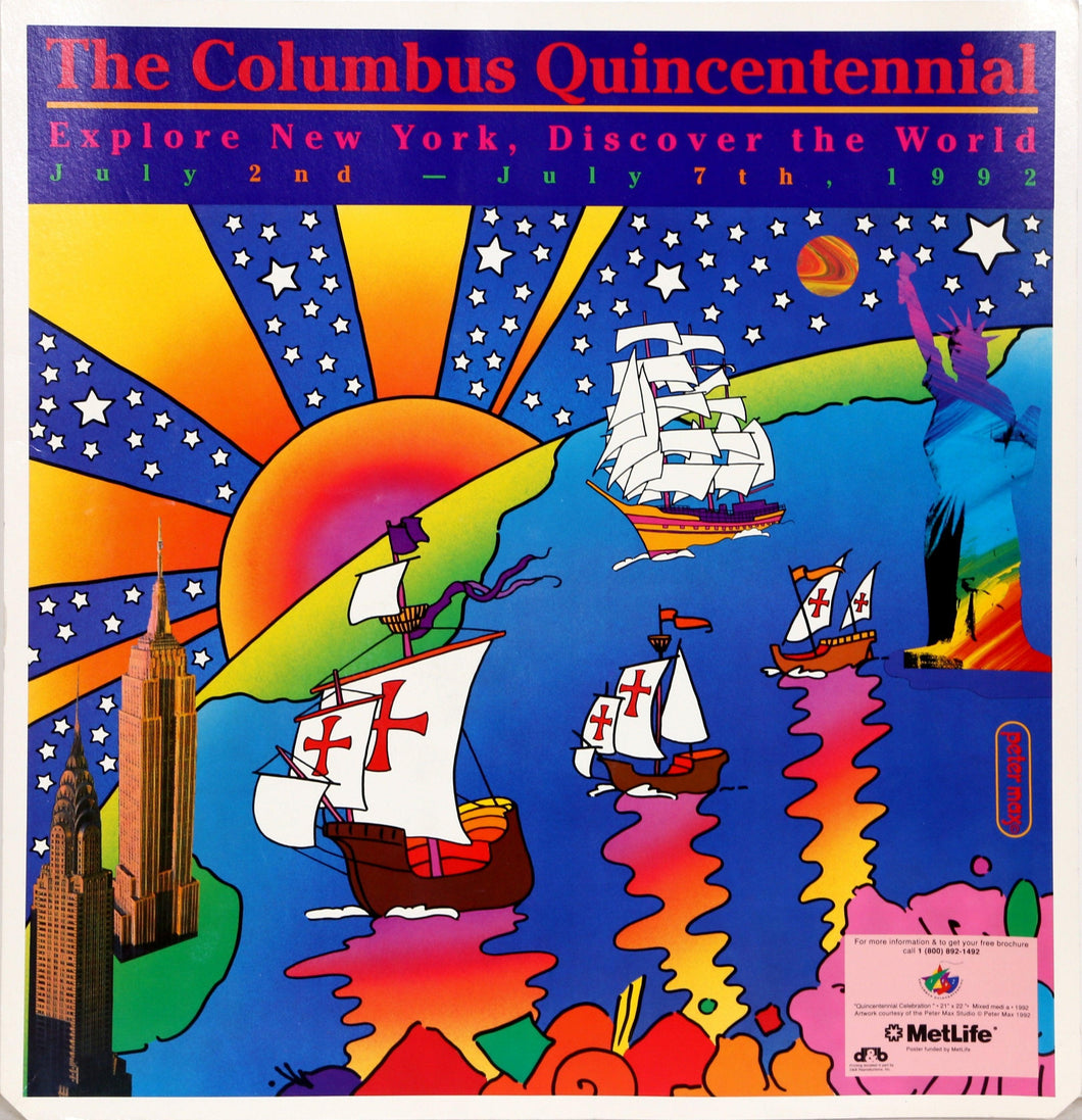 Columbus Quincentennial Subway Ad Poster | Peter Max,{{product.type}}