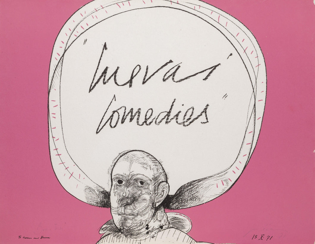 Comedies Title Page Lithograph | José Luis Cuevas,{{product.type}}
