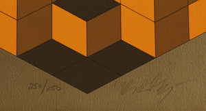 Composition Gold screenprint | Victor Vasarely,{{product.type}}