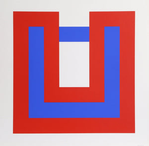 Composition Red and Blue I Screenprint | Bob Bonies,{{product.type}}