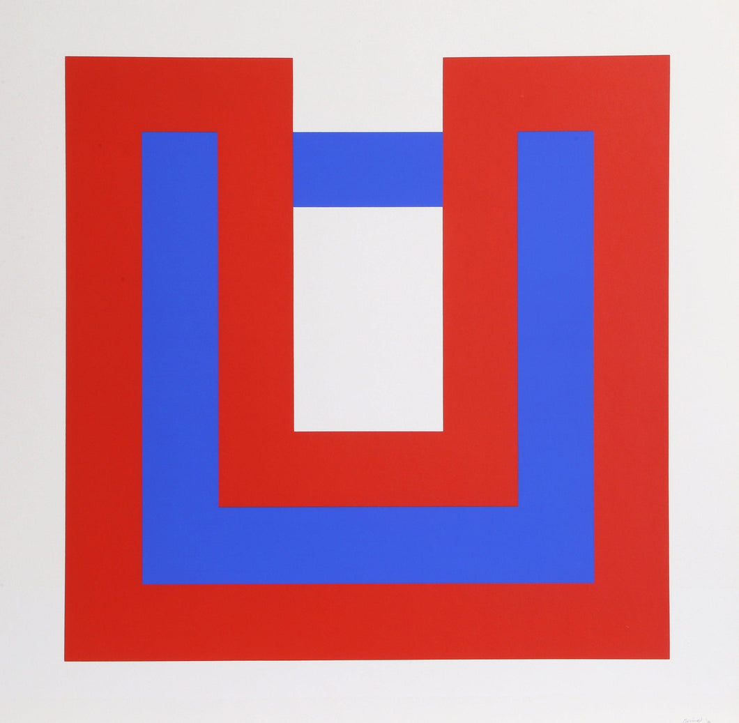 Composition Red and Blue I Screenprint | Bob Bonies,{{product.type}}