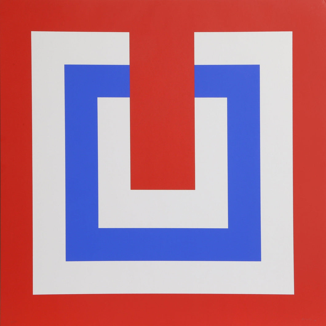 Composition Red and Blue II Screenprint | Bob Bonies,{{product.type}}