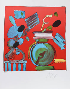 Composition Red Lithograph | Peter Max,{{product.type}}