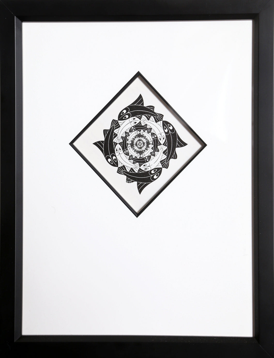 Concentric Fish ref. B.414 Woodcut | M.C. (Maurits Cornelis) Escher,{{product.type}}