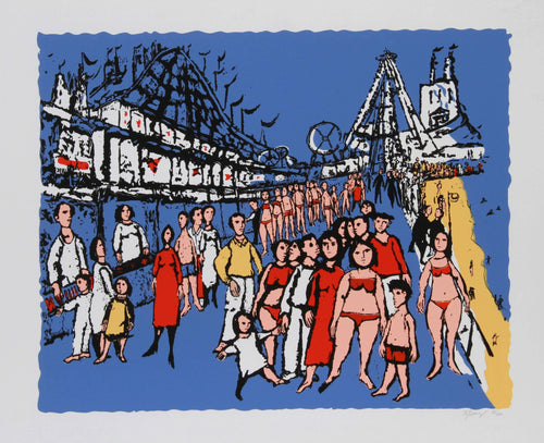 Coney Island Boardwalk Screenprint | Frank Kleinholz,{{product.type}}