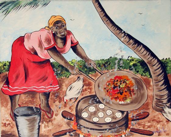 Cooking Lunch 18 Acrylic | Isiah Nicholas,{{product.type}}