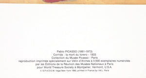 Corrida la Mort du Torero Lithograph | Pablo Picasso,{{product.type}}