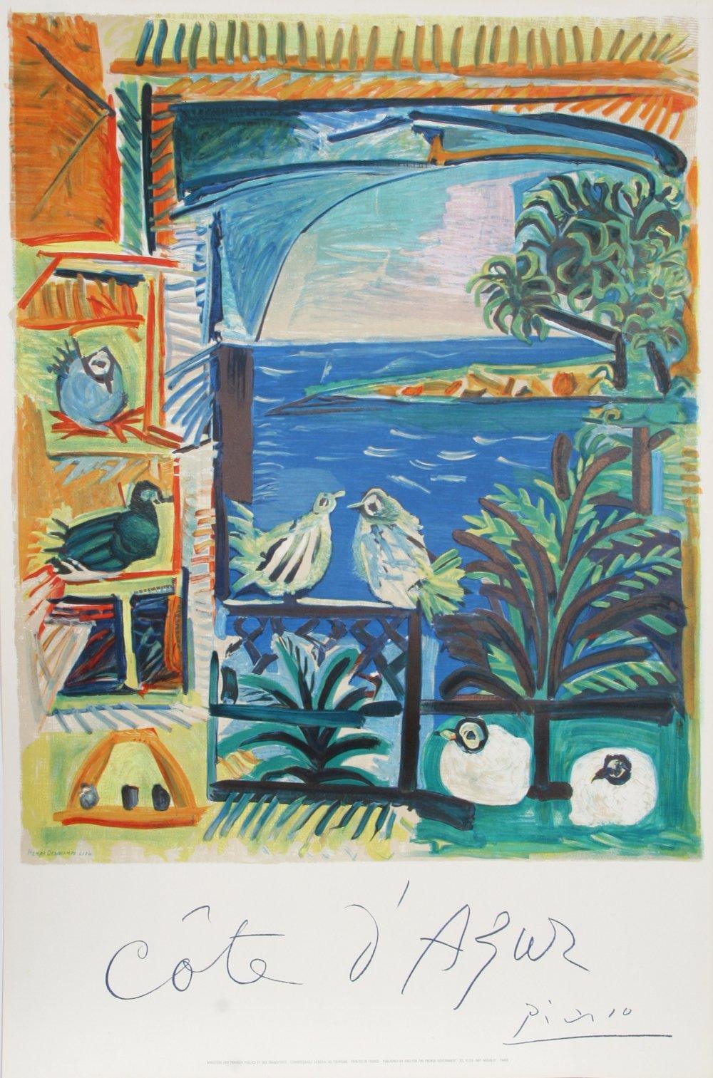 Cote d'Azur Lithograph | Pablo Picasso,{{product.type}}