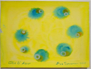 Cote d'Azur (Yellow) Watercolor | Eve Sonneman,{{product.type}}