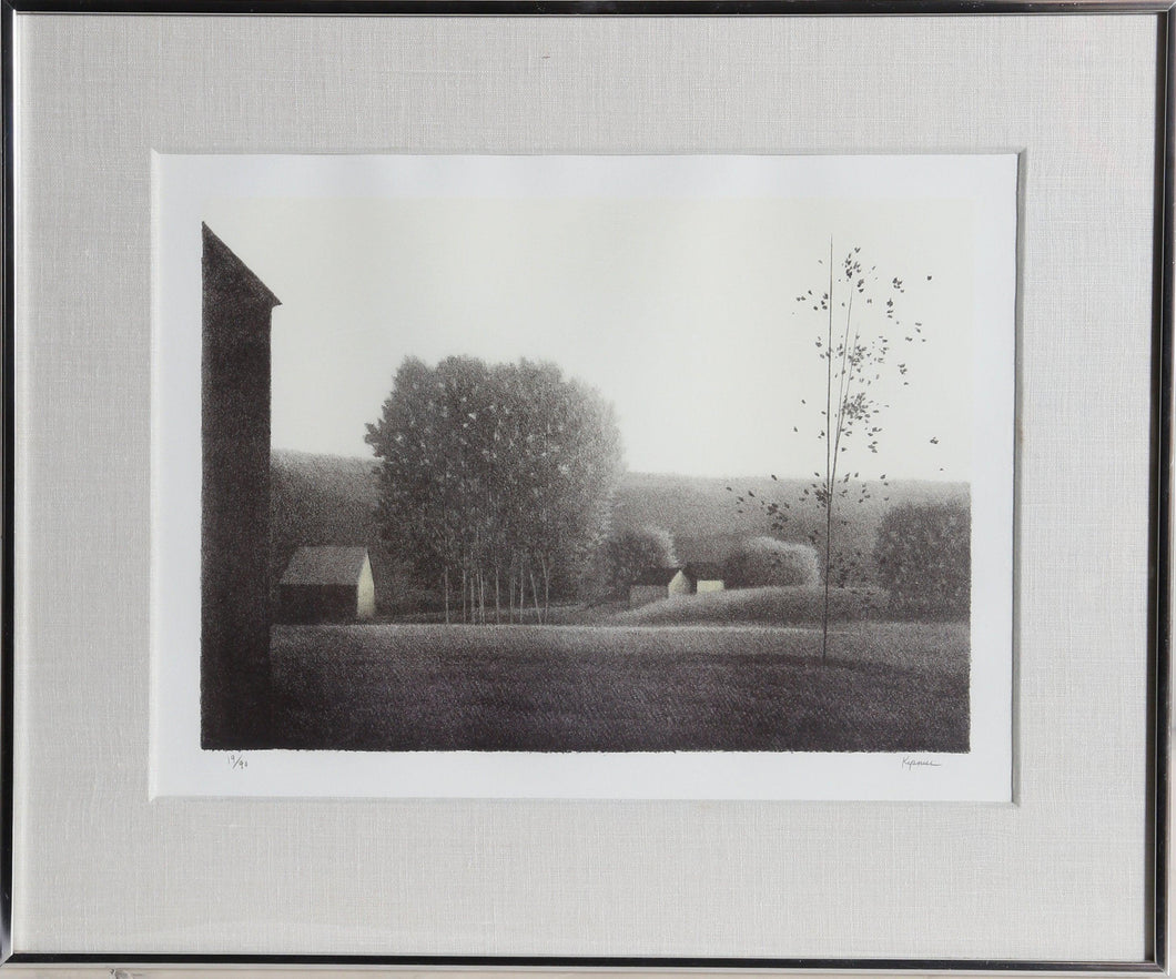 Cotton Ball Trees Center Lithograph | Robert Kipniss,{{product.type}}