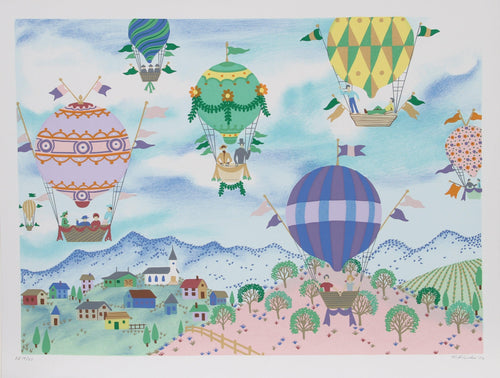 Country Balloon Fair Screenprint | Jack Hofflander,{{product.type}}
