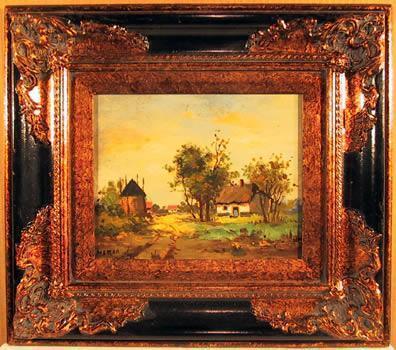 Countryside Landscape Oil | Unknown Artist,{{product.type}}