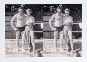 Couple at Pool Black and White | Jon Robyn,{{product.type}}