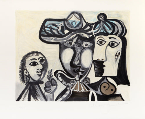 Couple et Enfant au Rameau d'Olivier Lithograph | Pablo Picasso,{{product.type}}