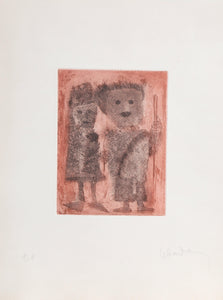 Couple Greeting with Flower (Red) Etching | Lebadang (aka Hoi),{{product.type}}