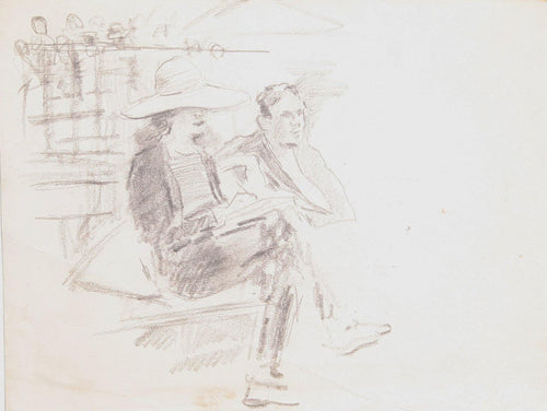 Couple in Park Pencil | Marshall Goodman,{{product.type}}