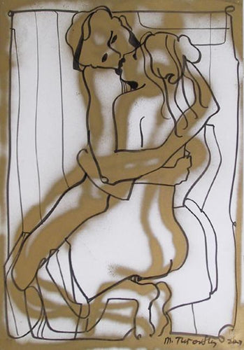 Couple Kissing Ink | Mikhail Turovsky,{{product.type}}