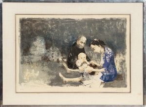 Couple with Baby Lithograph | Jean Jansem,{{product.type}}