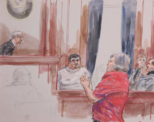 Courtroom 102 Watercolor | Marshall Goodman,{{product.type}}