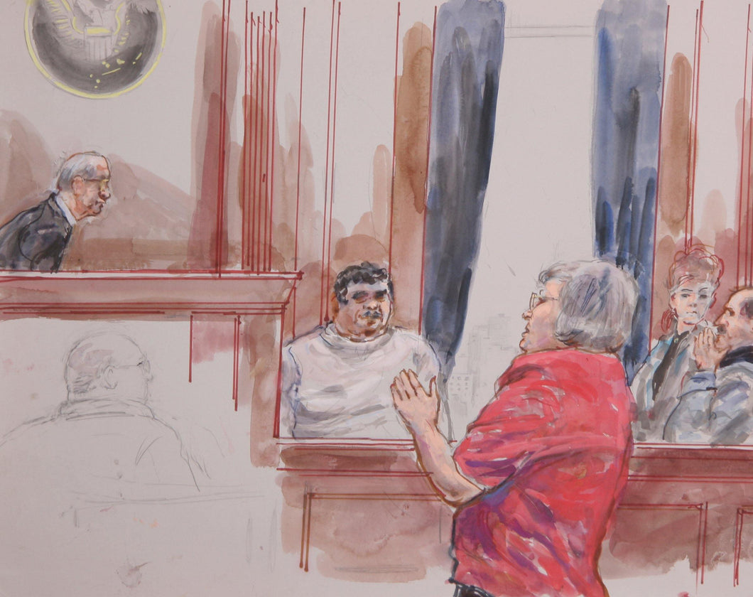 Courtroom 102 Watercolor | Marshall Goodman,{{product.type}}