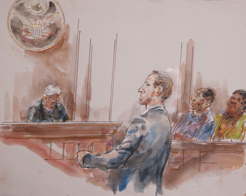Courtroom 103 Watercolor | Marshall Goodman,{{product.type}}