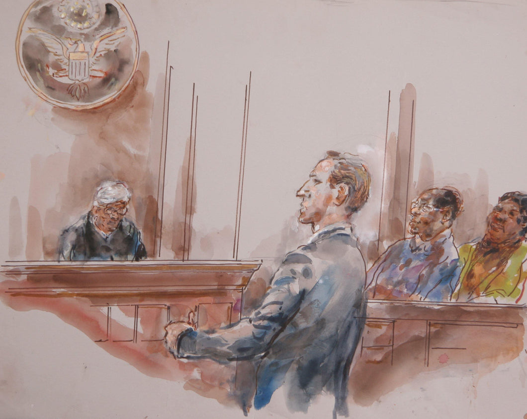 Courtroom 103 Watercolor | Marshall Goodman,{{product.type}}