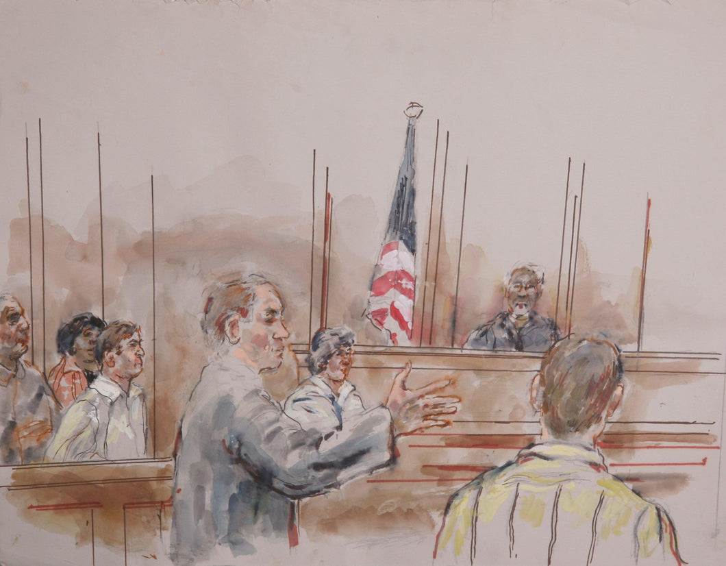 Courtroom 104 Watercolor | Marshall Goodman,{{product.type}}