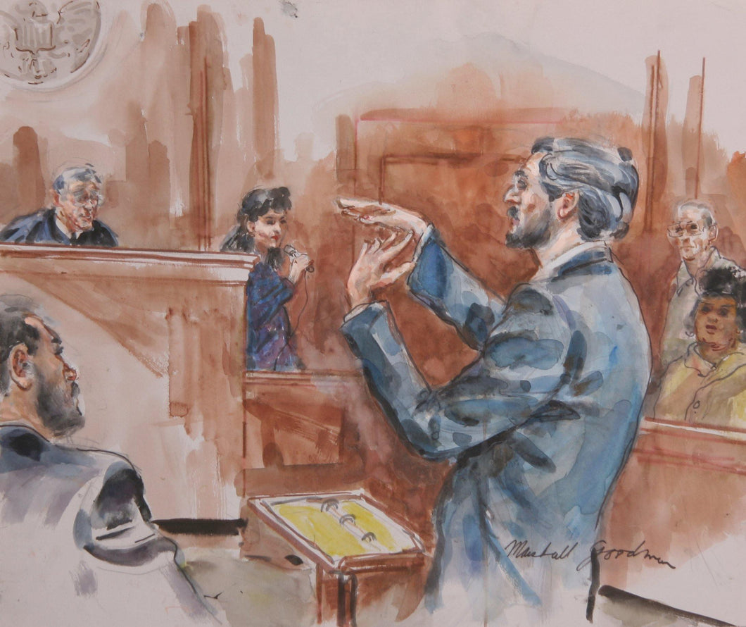 Courtroom 105 Watercolor | Marshall Goodman,{{product.type}}
