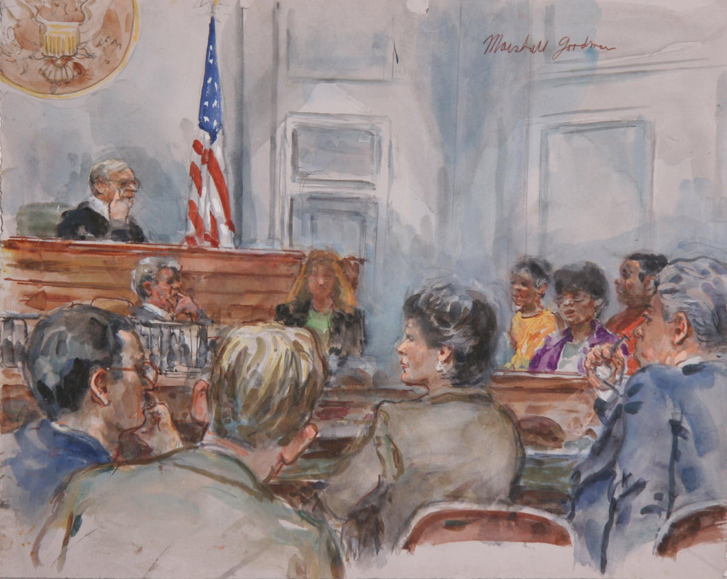 Courtroom 107 Watercolor | Marshall Goodman,{{product.type}}