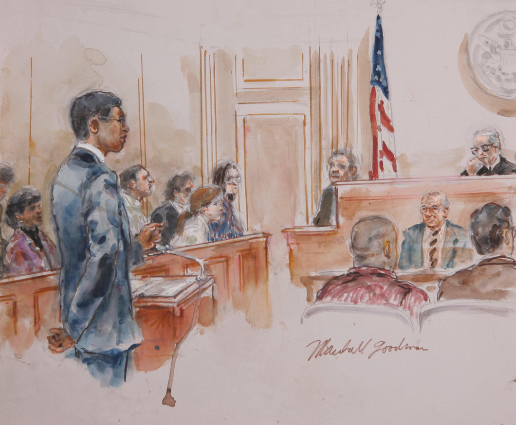 Courtroom 108 Watercolor | Marshall Goodman,{{product.type}}