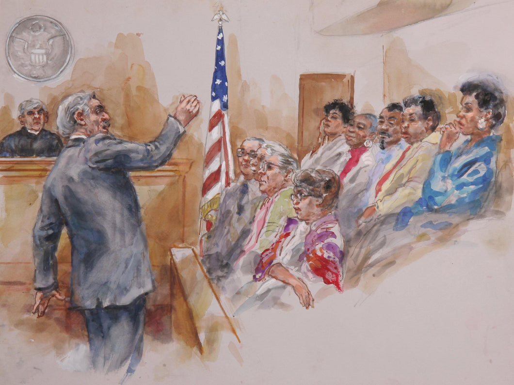 Courtroom 109 Watercolor | Marshall Goodman,{{product.type}}