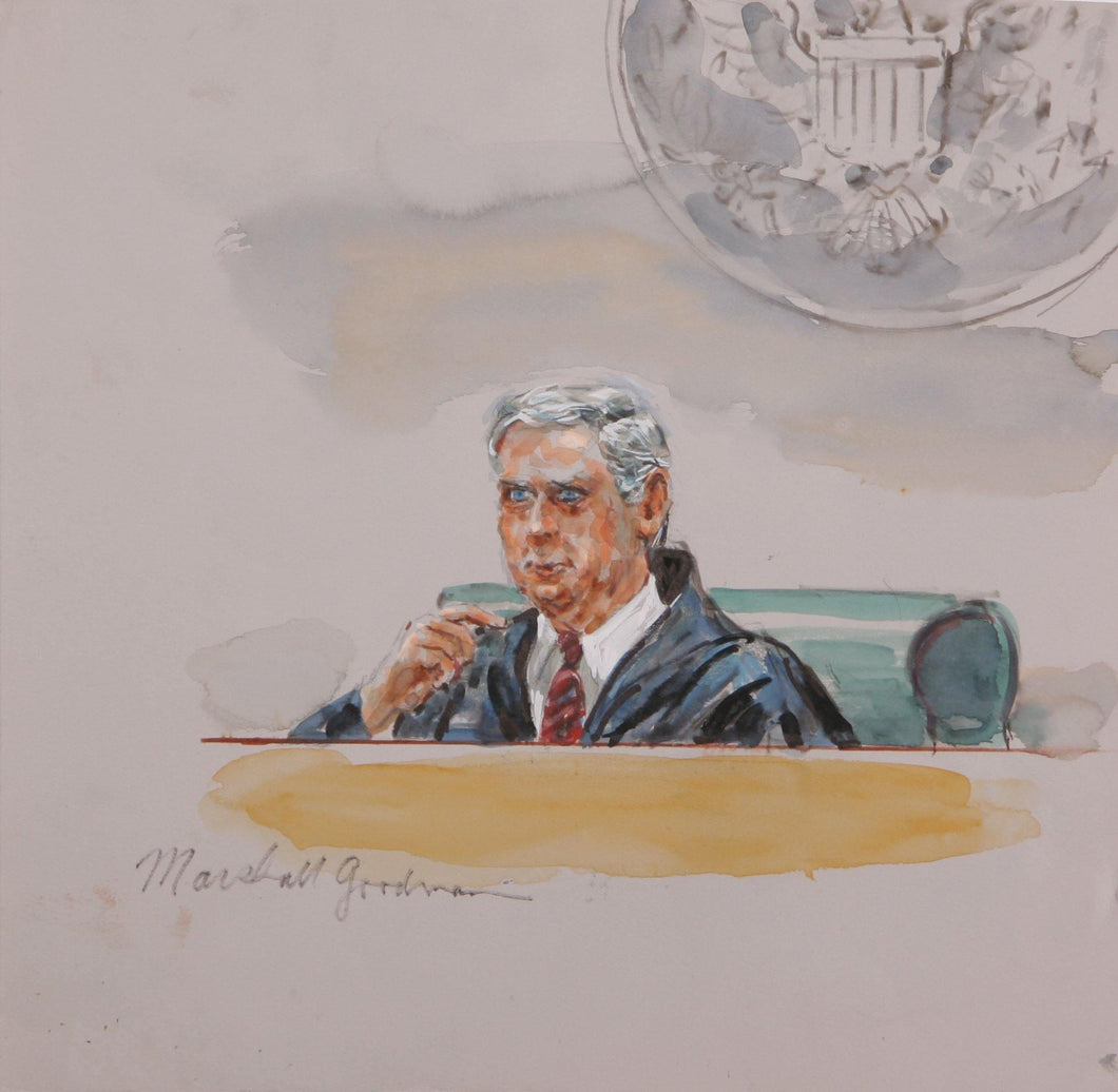 Courtroom 110 Watercolor | Marshall Goodman,{{product.type}}